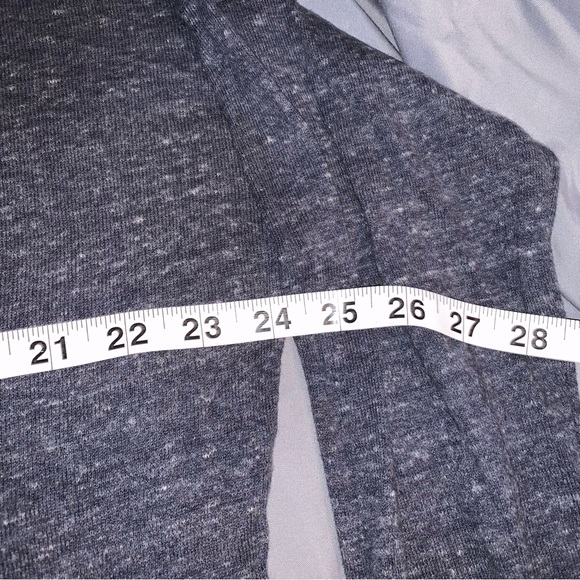 lightweight deep V sweater in heathered navy - Picture 5 of 8